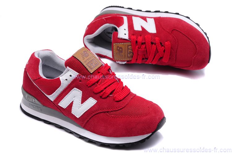 new balance 574 homme rouge
